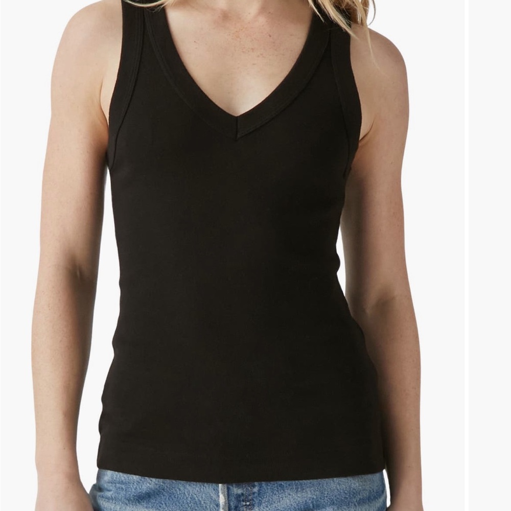 Michael Stars Maya V-Neck Wide Binding Tank XL